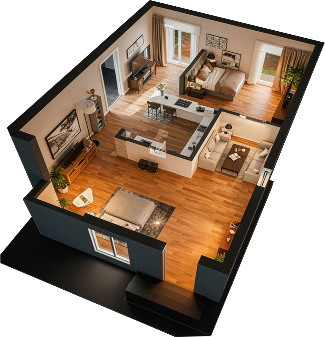 2d & 3d layouts for better visualization